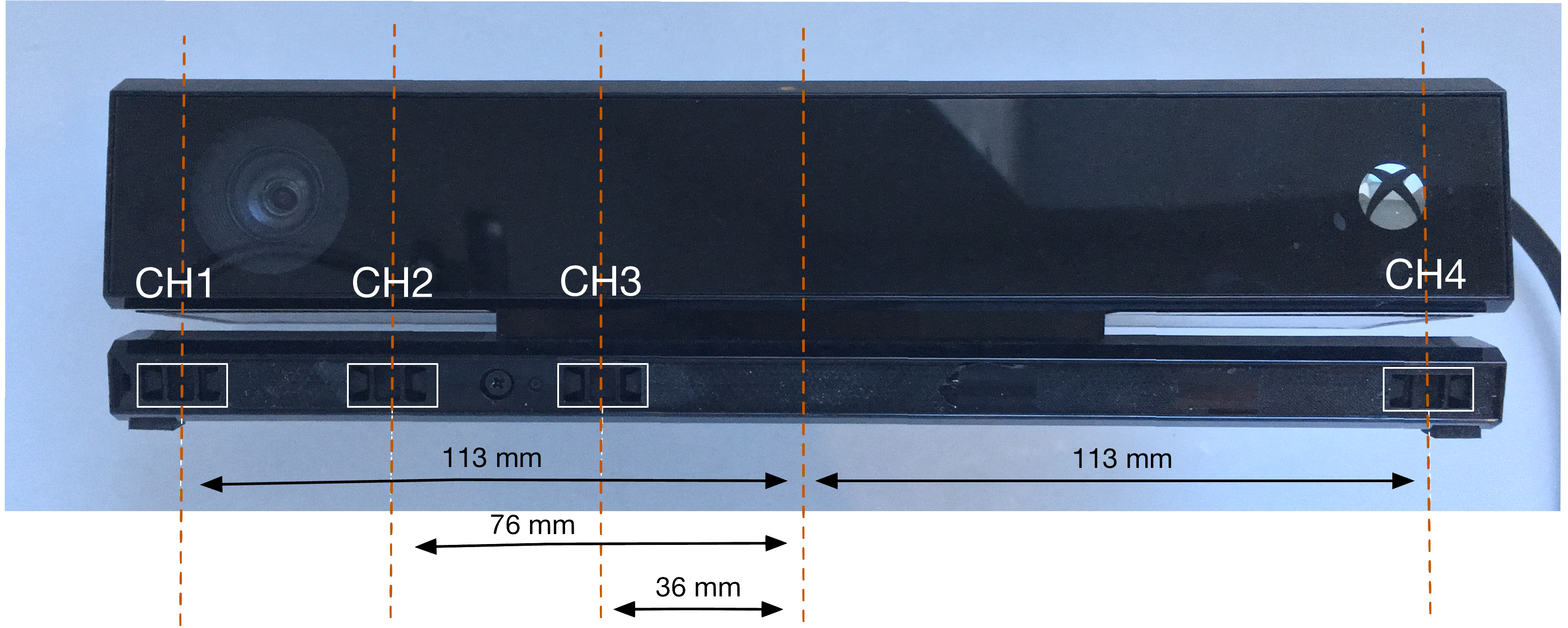 Kinect microphones